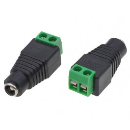 Female DC Jack Plug with Terminal Connector Block